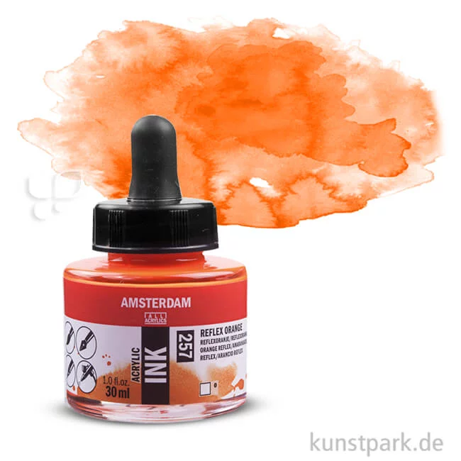 Artikelbild 1 des Artikels “Talens AMSTERDAM Acrylic Ink 30 ml Einzelfarbe | 257 Reflexorange“