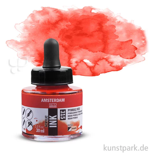 Artikelbild 1 des Artikels “Talens AMSTERDAM Acrylic Ink 30 ml Einzelfarbe | 315 Pyrrolrot“