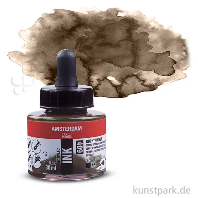 Artikelbild 1 des Artikels “Talens AMSTERDAM Acrylic Ink 30 ml Einzelfarbe | 409 Umbra gebrannt“