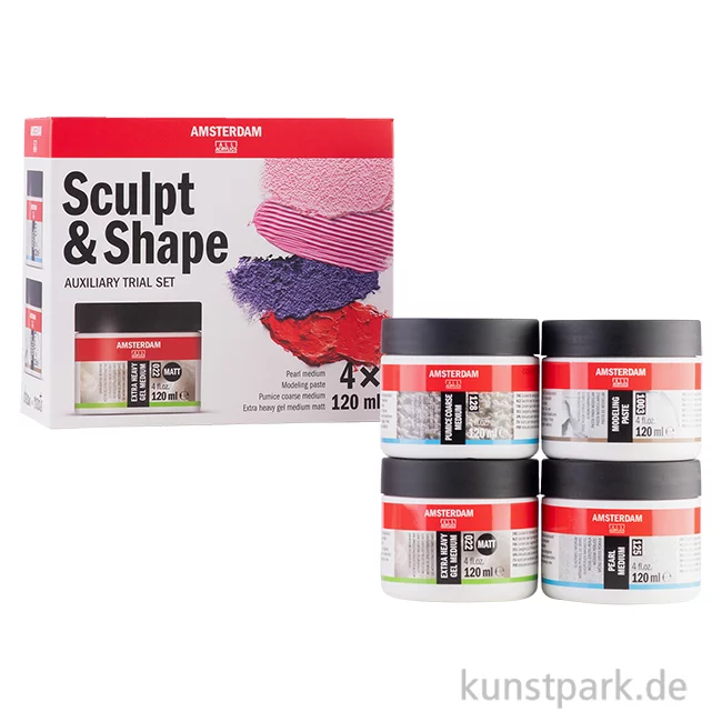 Artikelbild 1 des Artikels “Talens AMSTERDAM Malmittel Set, Sculpt + Shape, Modellieren, 4x 120 ml “