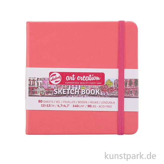 Artikelbild 1 des Artikels “Talens Art Creation - Skizzenbuch Coral Red, 80 Blatt, 140g 12 x 12 cm“