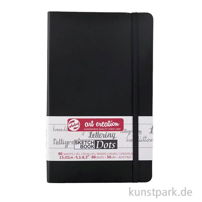 Artikelbild 1 des Artikels “Talens Art Creation Skizzenbuch Dots Journal Schwarz, 80 Blatt, 80g 13 x 21 cm“