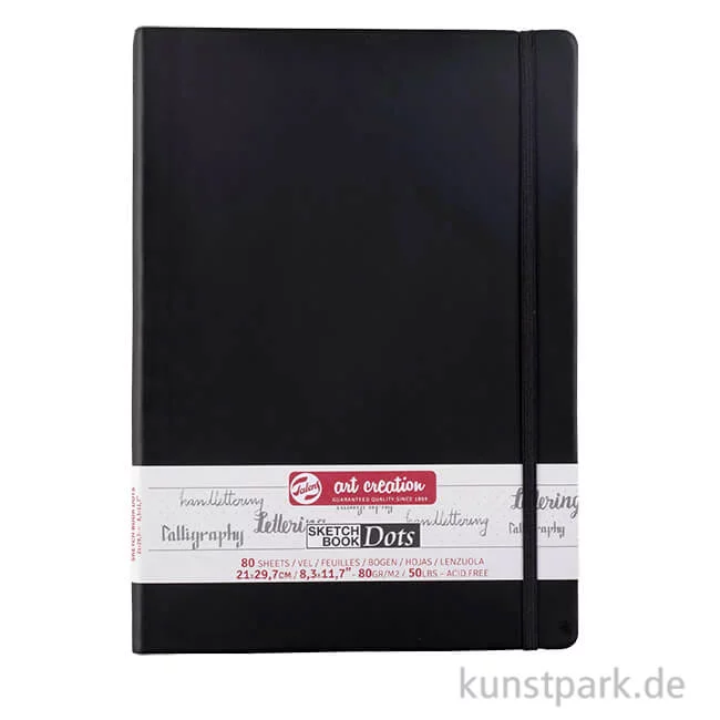 Artikelbild 1 des Artikels “Talens Art Creation Skizzenbuch Dots Journal Schwarz, 80 Blatt, 80g 21 x 30 cm (A4)“