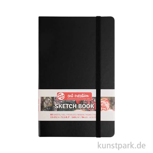 Artikelbild 1 des Artikels “Talens Art Creation - Skizzenbuch Schwarz, 80 Blatt, 140g 13 x 21 cm“