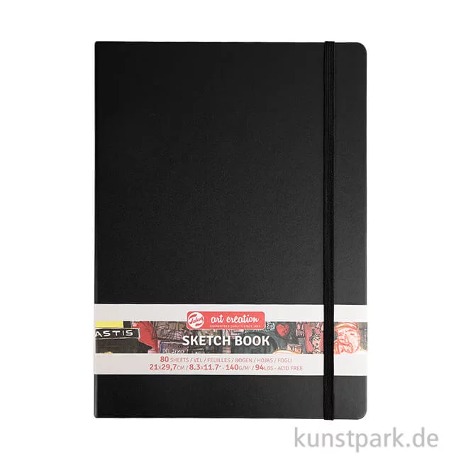 Artikelbild 1 des Artikels “Talens Art Creation - Skizzenbuch Schwarz, 80 Blatt, 140g 21 x 29,7 cm (A4)“