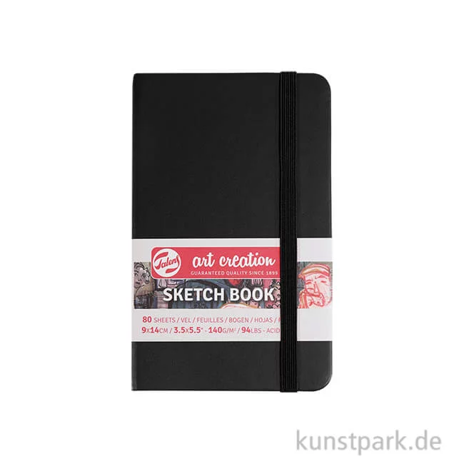 Artikelbild 1 des Artikels “Talens Art Creation - Skizzenbuch Schwarz, 80 Blatt, 140g 9 x 14 cm“
