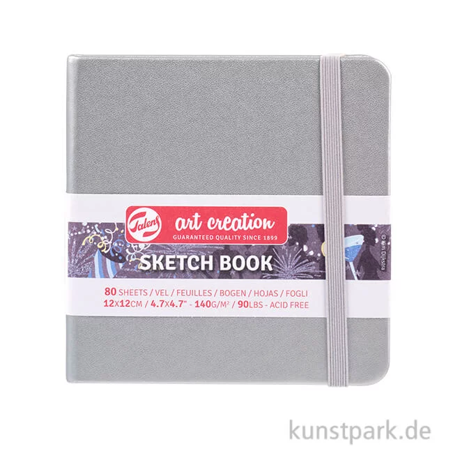 Artikelbild 1 des Artikels “Talens Art Creation - Skizzenbuch Shiny Silver, 80 Blatt, 140g 12 x 12 cm“