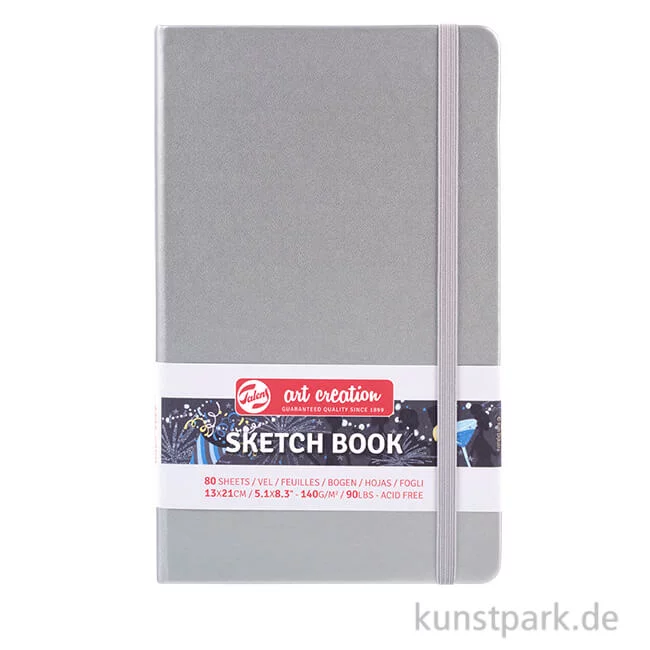 Artikelbild 1 des Artikels “Talens Art Creation - Skizzenbuch Shiny Silver, 80 Blatt, 140g 13 x 21 cm“