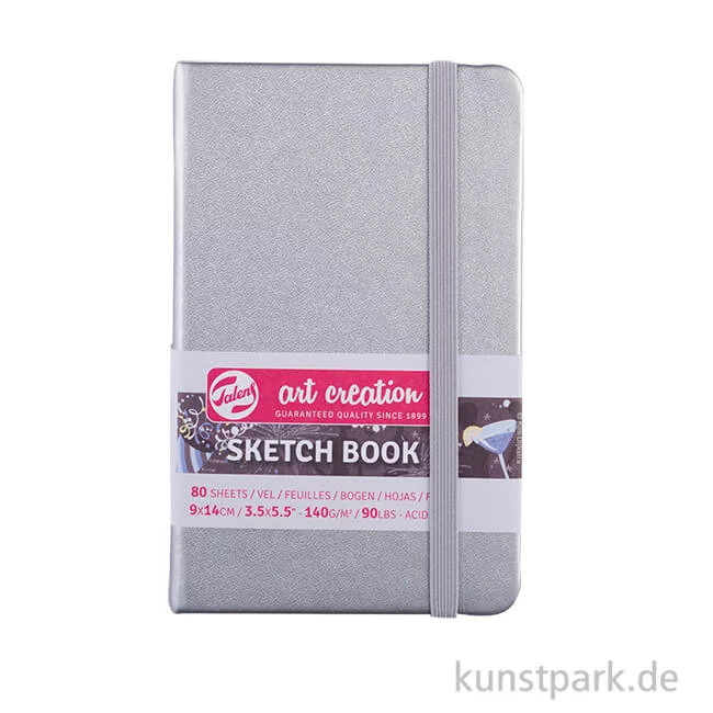 Artikelbild 1 des Artikels “Talens Art Creation - Skizzenbuch Shiny Silver, 80 Blatt, 140g 9 x 14 cm“