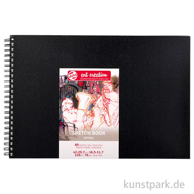 Artikelbild 1 des Artikels “Talens Art Creation - Skizzenbuch Spiral, 80 Blatt, 110g 42 x 29,7 cm (A3)“