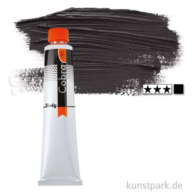 Artikelbild 1 des Artikels “Talens COBRA Study wasservermalbare Ölfarbe 200 ml | 701 Elfenbeinschwarz“