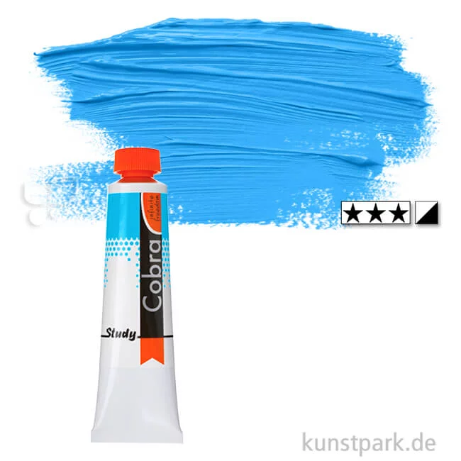 Artikelbild 1 des Artikels “Talens COBRA Study wasservermalbare Ölfarbe 40 ml | 522 Türkisblau“