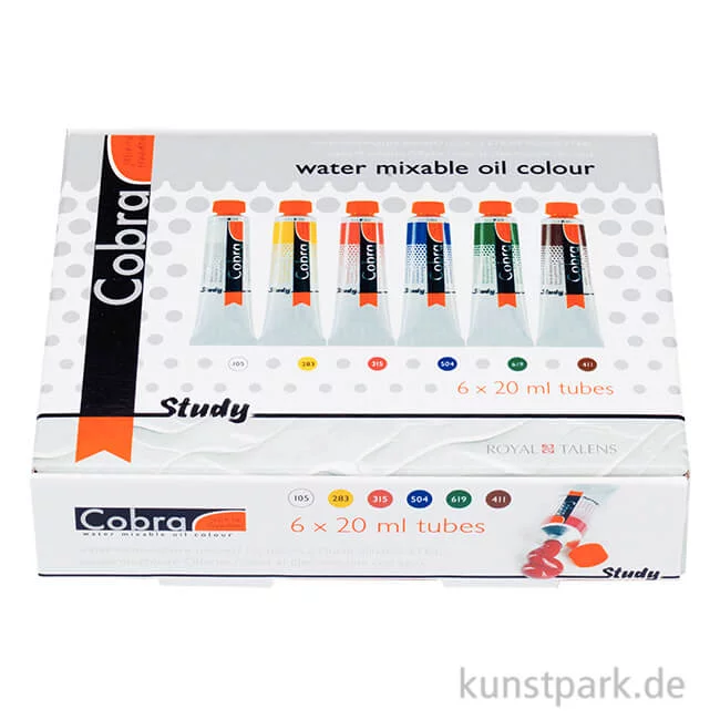 Artikelbild 1 des Artikels “Talens COBRA Study wasservermalbare Ölfarbe Starterset klein 6x20 ml “