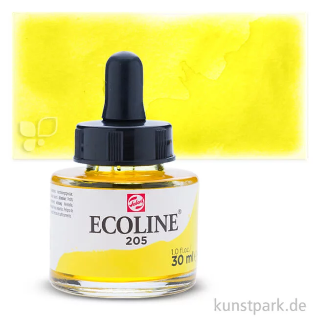 Artikelbild 1 des Artikels “Talens ECOLINE - Flüssige Wasserfarbe 30 ml | 205 Zitronengelb“