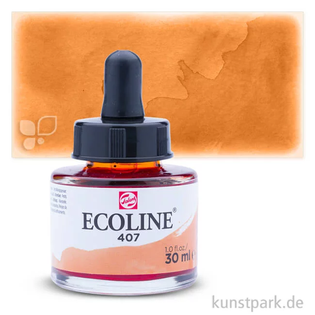 Artikelbild 1 des Artikels “Talens ECOLINE - Flüssige Wasserfarbe 30 ml | 407 Dunkler Ocker“