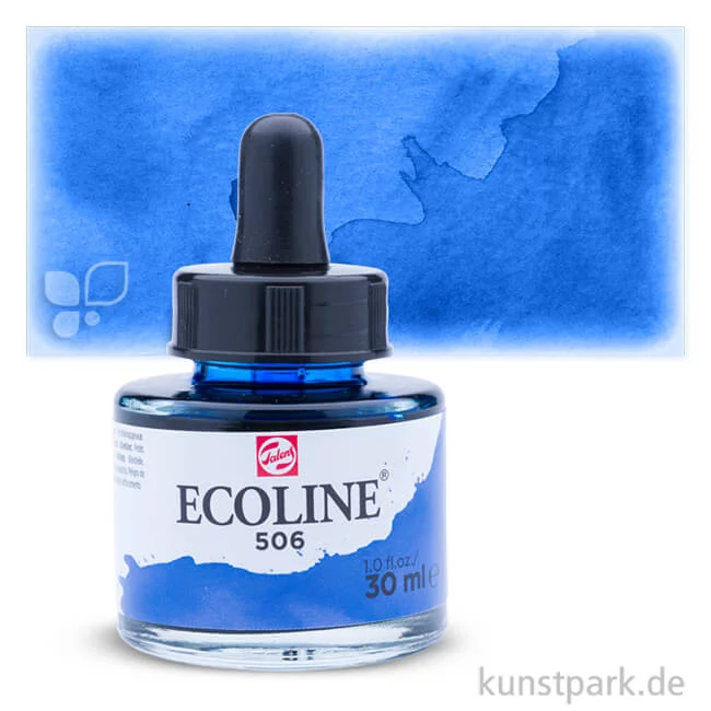 Artikelbild 1 des Artikels “Talens ECOLINE - Flüssige Wasserfarbe 30 ml | 506 Ultramarin Dunkel“