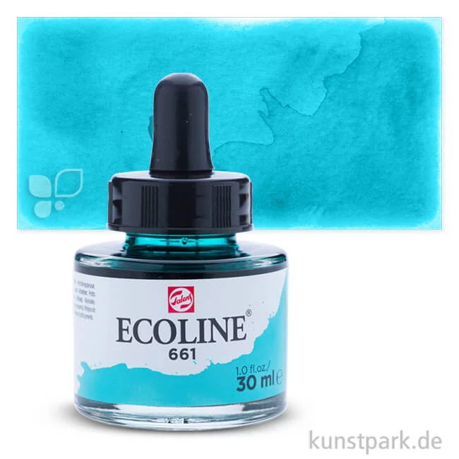 Artikelbild 1 des Artikels “Talens ECOLINE - Flüssige Wasserfarbe 30 ml | 661 Türkisgrün“