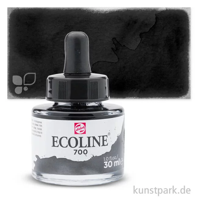 Artikelbild 1 des Artikels “Talens ECOLINE - Flüssige Wasserfarbe 30 ml | 700 Schwarz“