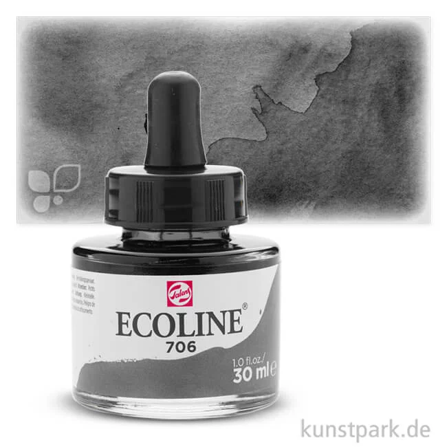 Artikelbild 1 des Artikels “Talens ECOLINE - Flüssige Wasserfarbe 30 ml | 706 Dunkelgrau“