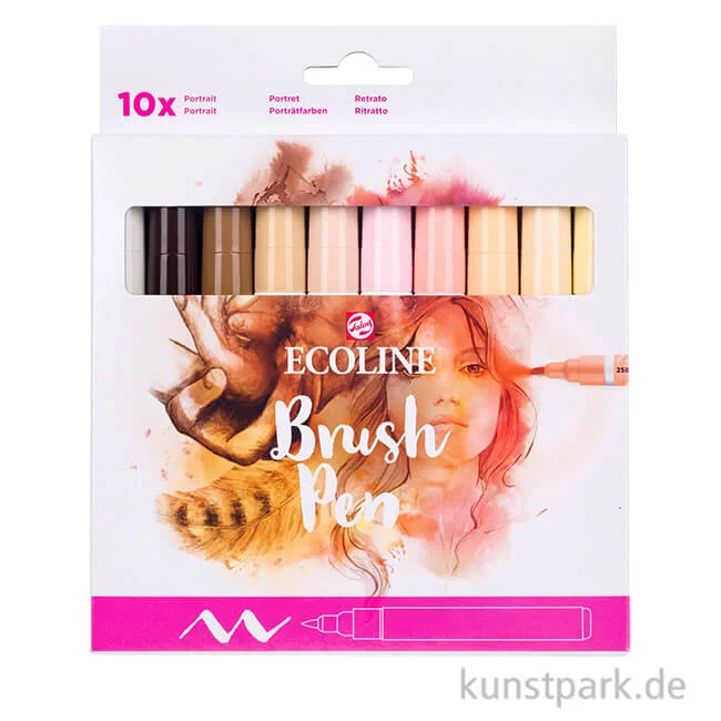 Artikelbild 1 des Artikels “Talens ECOLINE Brush Pen 10er Set - Hautfarben “