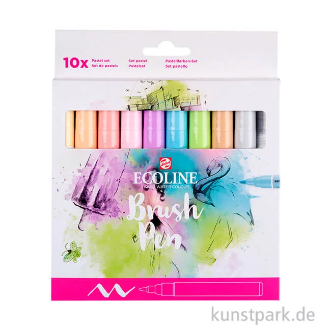 Artikelbild 1 des Artikels “Talens ECOLINE Brush Pen 10er Set - Pastellfarben “