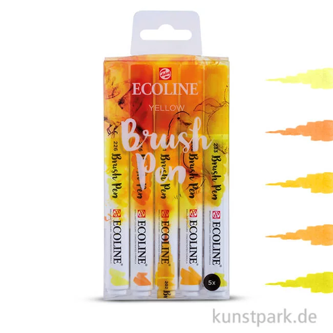 Artikelbild 1 des Artikels “Talens ECOLINE Brushpen Set - 5 Gelbtöne “