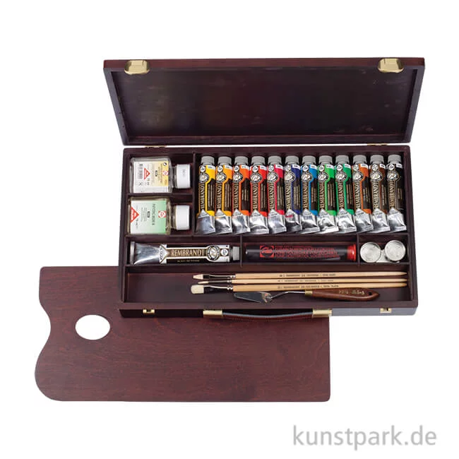 Artikelbild 1 des Artikels “Talens REMBRANDT Ölfarbe Malkasten Professional, 12 x 40 ml + Zubehör “