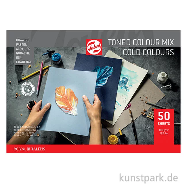 Artikelbild 1 des Artikels “Talens Toned Mixed Media Papier - Kalt Mix, 50 Blatt, 180 g DIN A3“