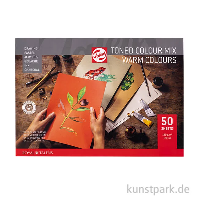 Artikelbild 1 des Artikels “Talens Toned Mixed Media Papier - Warm Mix, 50 Blatt, 180 g DIN A4“