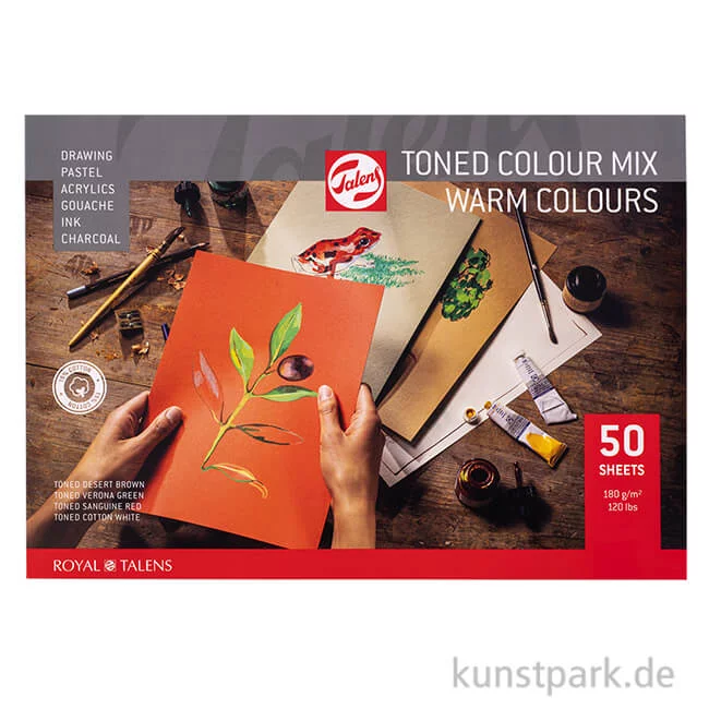 Artikelbild 1 des Artikels “Talens Toned Mixed Media Papier - Warm Mix, 50 Blatt, 180 g “