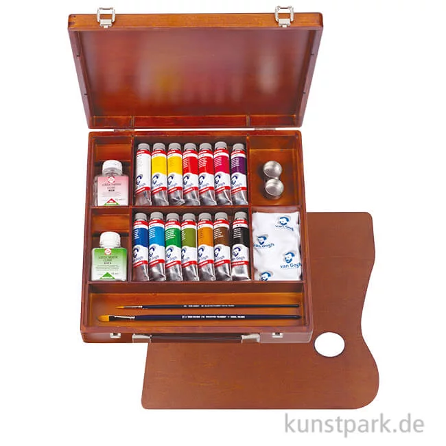 Artikelbild 1 des Artikels “Talens VAN GOGH Acrylfarbe Holzkasten Inspiration - 14 x 40 ml Tuben und Zubehör “