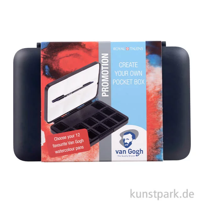 Artikelbild 1 des Artikels “Talens VAN GOGH Aquarell Leerkasten für 12 halbe Näpfe, Dunkelblau “