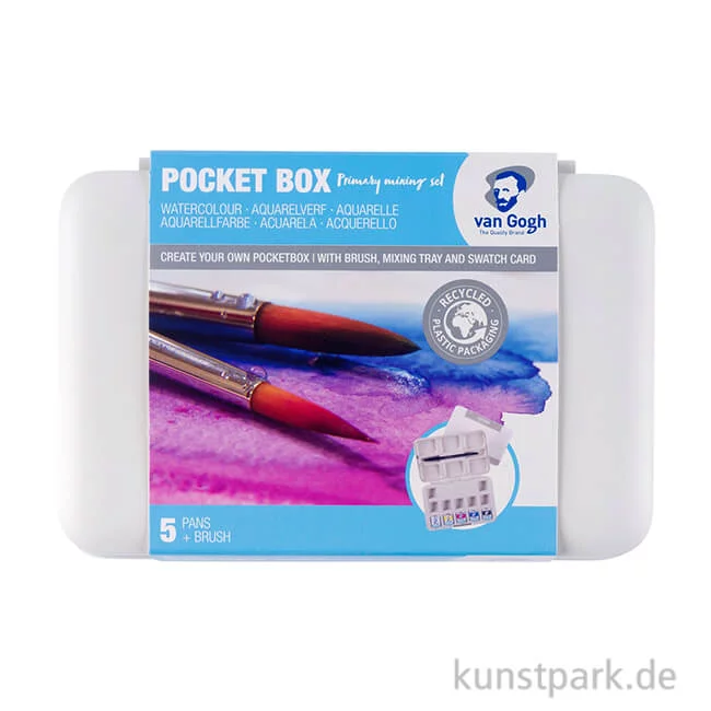 Artikelbild 1 des Artikels “Talens VAN GOGH Aquarell Pocket Box mit 5 halben + 7 leeren Näpfen “