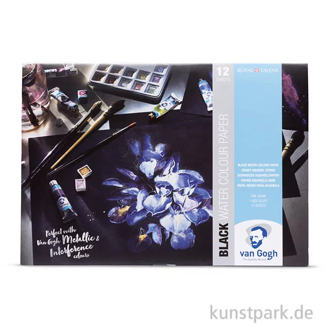 Artikelbild 1 des Artikels “Talens VAN GOGH Black Watercolour Paper Pad, 12 Blatt, 360g DIN A3“