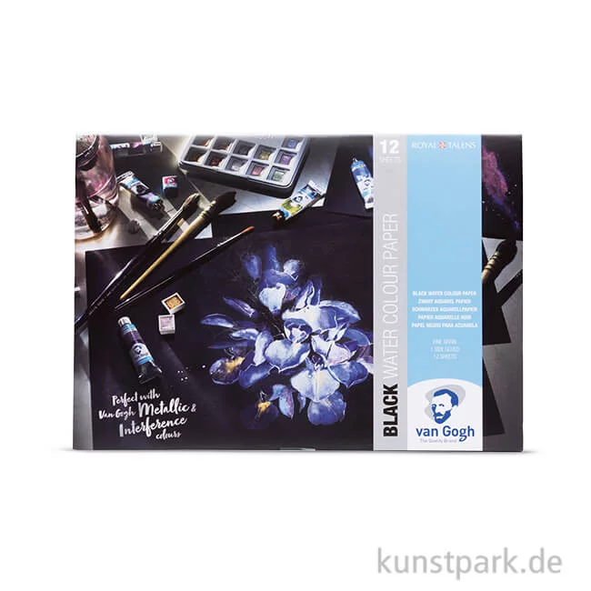 Artikelbild 1 des Artikels “Talens VAN GOGH Black Watercolour Paper Pad, 12 Blatt, 360g DIN A4“