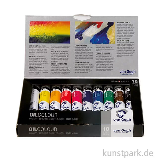 Artikelbild 1 des Artikels “Talens VAN GOGH Ölfarbe Basis-Set mit 10 x 20 ml Tuben im Karton “
