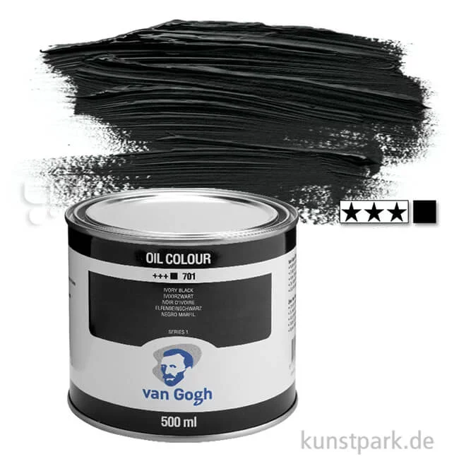 Artikelbild 1 des Artikels “Talens VAN GOGH Ölfarben 500 ml | 701 Elfenbeinschwarz“