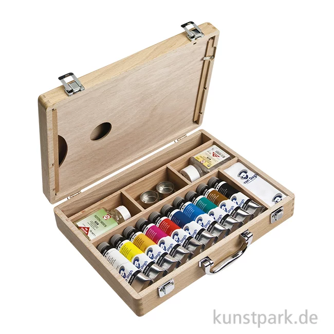 Artikelbild 1 des Artikels “Talens VAN GOGH Ölfarben Holzkoffer mit viel Zubehör “