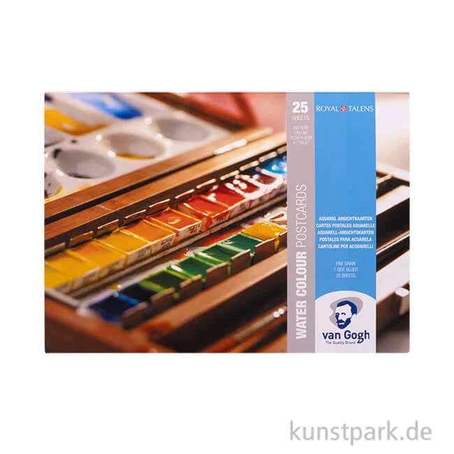 Artikelbild 1 des Artikels “Talens VAN GOGH Postkartenblock Aquarell, Weiß, 25 Blatt, A6, 300 g “