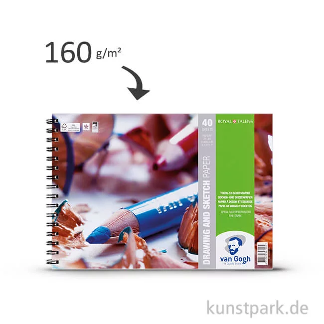 Artikelbild 1 des Artikels “Talens VAN GOGH Zeichen- und Skizzenpapier, 40 Blatt, 160 g DIN A4“