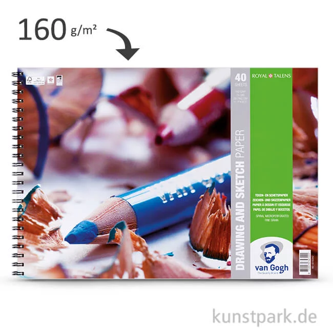 Artikelbild 1 des Artikels “Talens VAN GOGH Zeichen- und Skizzenpapier, 40 Blatt, 160 g DIN A3“