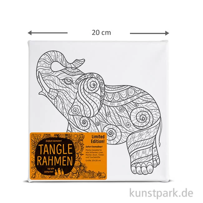 Artikelbild 1 des Artikels “Tangle Rahmen Elefant trompetend 20x20 cm “