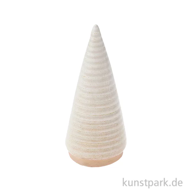 Artikelbild 1 des Artikels “Tannenbaum Geriffelt, Beige, Porzellan, 10,5 x 4,5 x 4,5 cm “