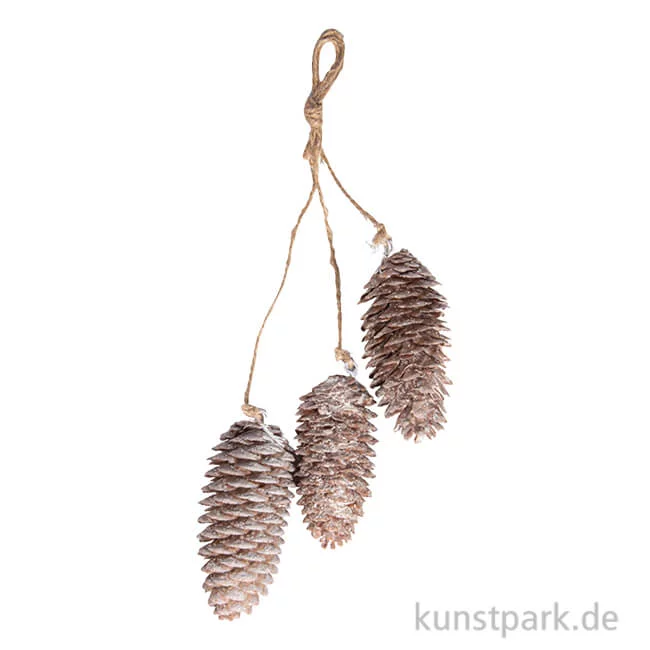 Artikelbild 1 des Artikels “Tannenzapfen mit Kordel zum Hängen, 3er Set, 26 cm “