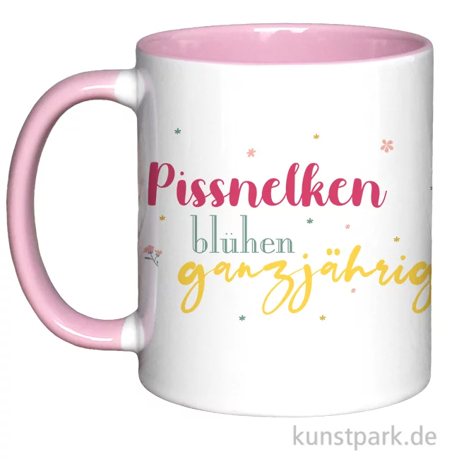 Artikelbild 1 des Artikels “Tasse, Rosa, Bedruckt, Design, Pissnelke “