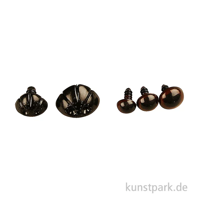 Artikelbild 1 des Artikels “Teddybär Augen und Nasen in verschiedenen Größen, 12 Stück “
