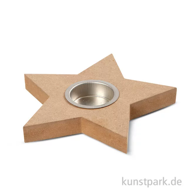 Artikelbild 1 des Artikels “Teelichthalter aus Holz - Stern, 15 cm “