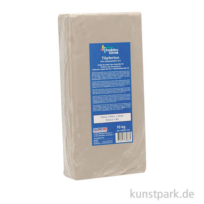 Artikelbild 1 des Artikels “Töpferton feinschamottiert, 10 kg Weiß“