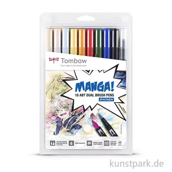 Artikelbild 1 des Artikels “Tombow Dual Brush Pen - Manga-Set Shonen, 10-teilig “