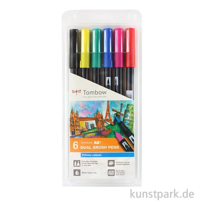 Artikelbild 1 des Artikels “Tombow Dual Brush Pen - Set 6 Grundfarben “